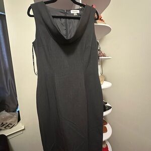 Calvin Klein Charcoal Sleeveless Midi Dress